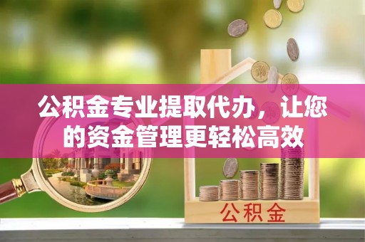 无为公积金专业提取代办，让您的资金管理更轻松高效