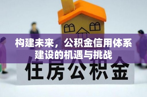 无为构建未来，公积金信用体系建设的机遇与挑战