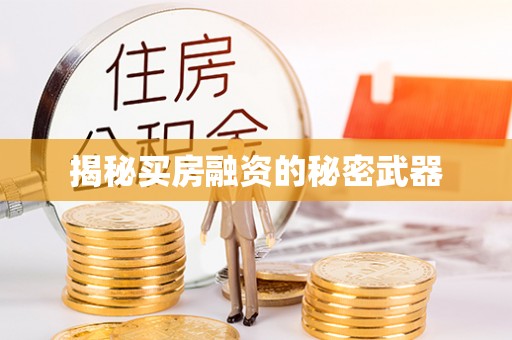 无为揭秘买房融资的秘密武器