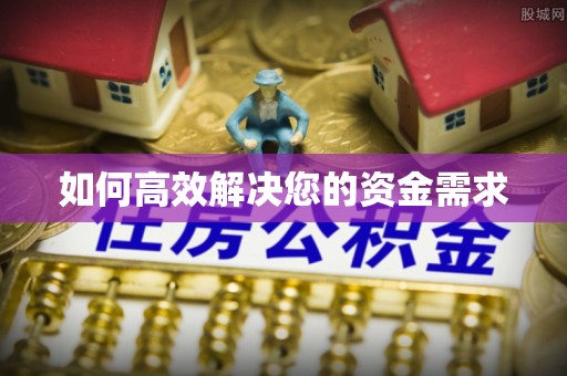 无为如何高效解决您的资金需求